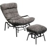 Fauteuil + tabouret Vienna Swing gris