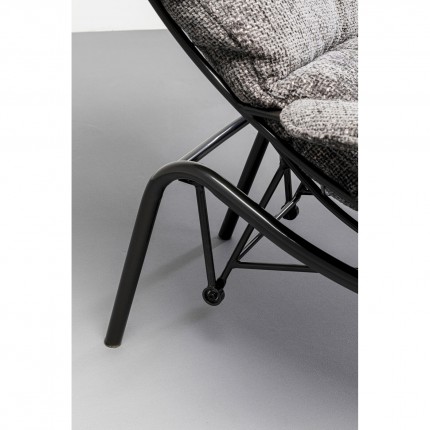 Fauteuil et repose-pieds Vienna Swing gris Kare Design