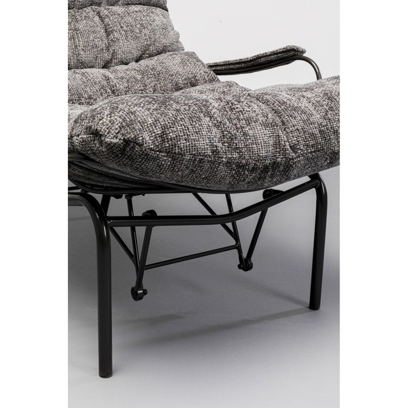 Fauteuil + tabouret Vienna Swing gris