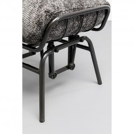 Fauteuil et repose-pieds Vienna Swing gris Kare Design