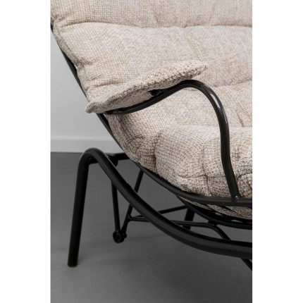 Fauteuil et repose-pieds Vienna Swing beige Kare Design