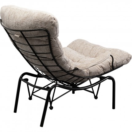 Fauteuil et repose-pieds Vienna Swing beige Kare Design