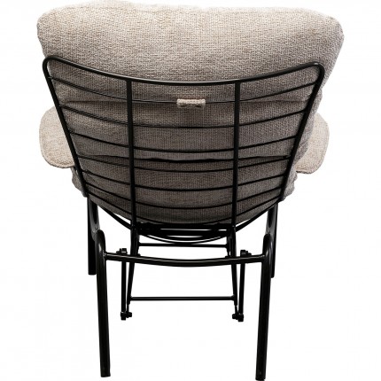 Fauteuil et repose-pieds Vienna Swing beige Kare Design