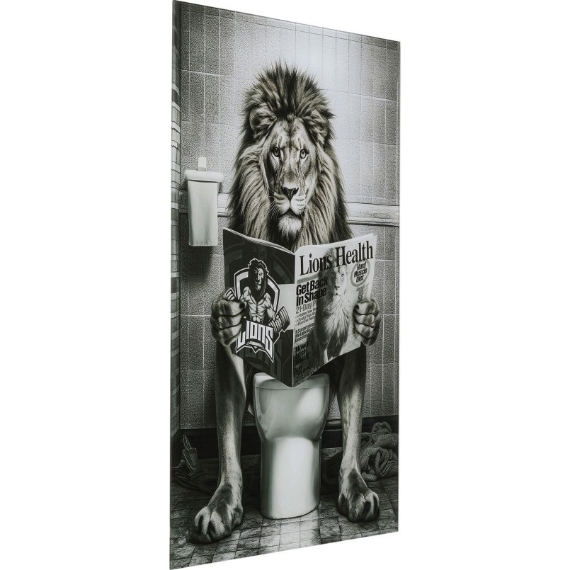 Tableau en verre Bath Lion 60x80cm