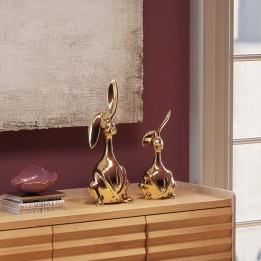 Déco lapin doré en aluminium - Kare Design