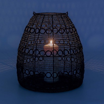 Lanterne Hayat Cone noire 37cm Kare Design
