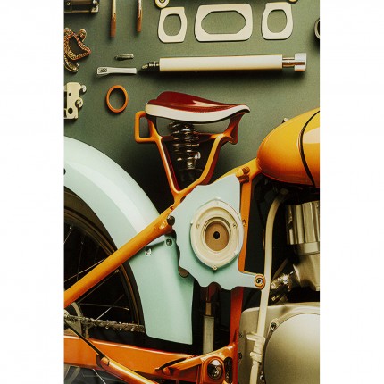 Tableau en verre garage moto 80x60cm Kare Design