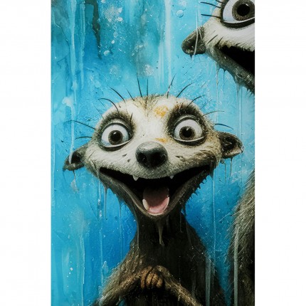 Tableau en verre suricates 60x80cm Kare Design Tableau en verre suricates 60x80cm Kare Design
