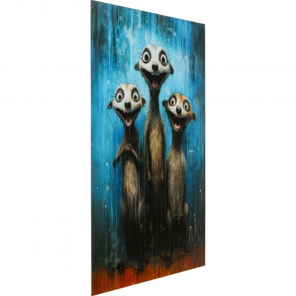 Tableau en verre suricates 60x80cm Kare Design