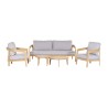 Teak and grey garden furniture set - Lecce - Gescova