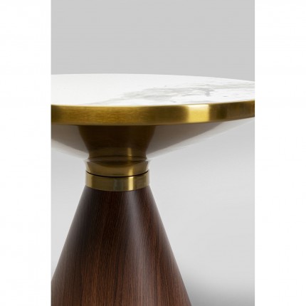 Table d'appoint Cono 50cm céramique noyer Kare Design