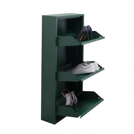 Casier à chaussures Caruso vert 3 tiroirs Kare Design