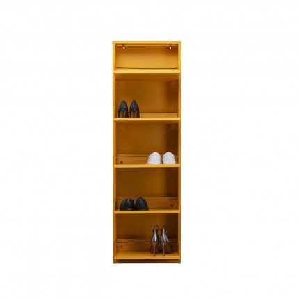 Casier à chaussures Caruso jaune 5 tiroirs Kare Design