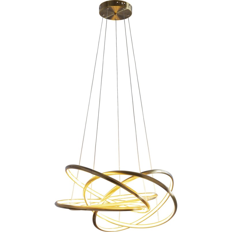 Contemporary golden pendant lamp - Saturn - Kare Design
