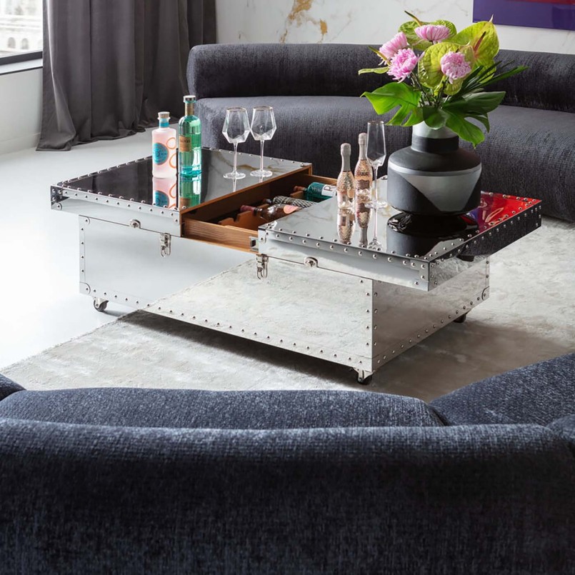 Canapé en velours bleu foncé - Ciao - Kare Design