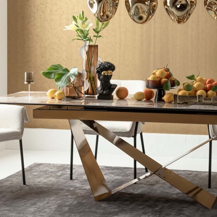 Table à rallonges Connesso 260x100cm blanche Kare Design