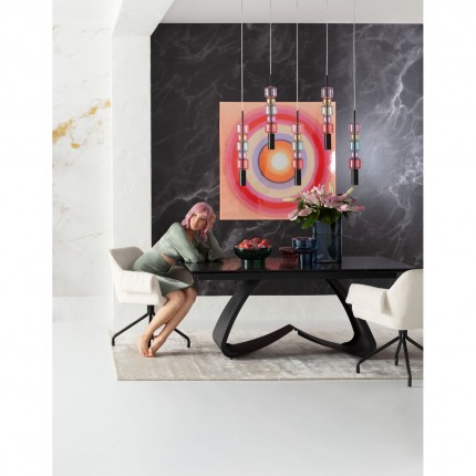Tableau Tendency 120x120cm cercles roses Kare Design
