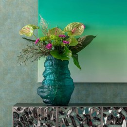 Vase en verre turquoise - Enrique - Kare Design
