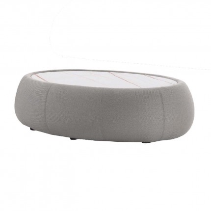 Table basse de jardin Festini grise et blanche Gescova