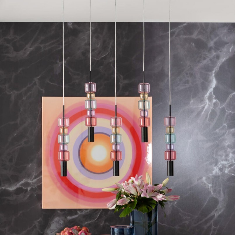 Suspension en verre multicolore - Candy Bar - Kare Design