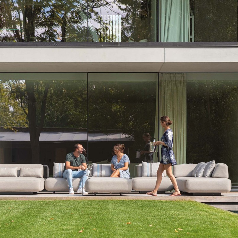 Grey garden seat - Fiori - Gescova