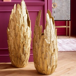 Vase plumes dorées - Kare Design