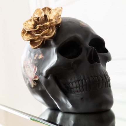 Déco crâne noir fleurs Kare Design