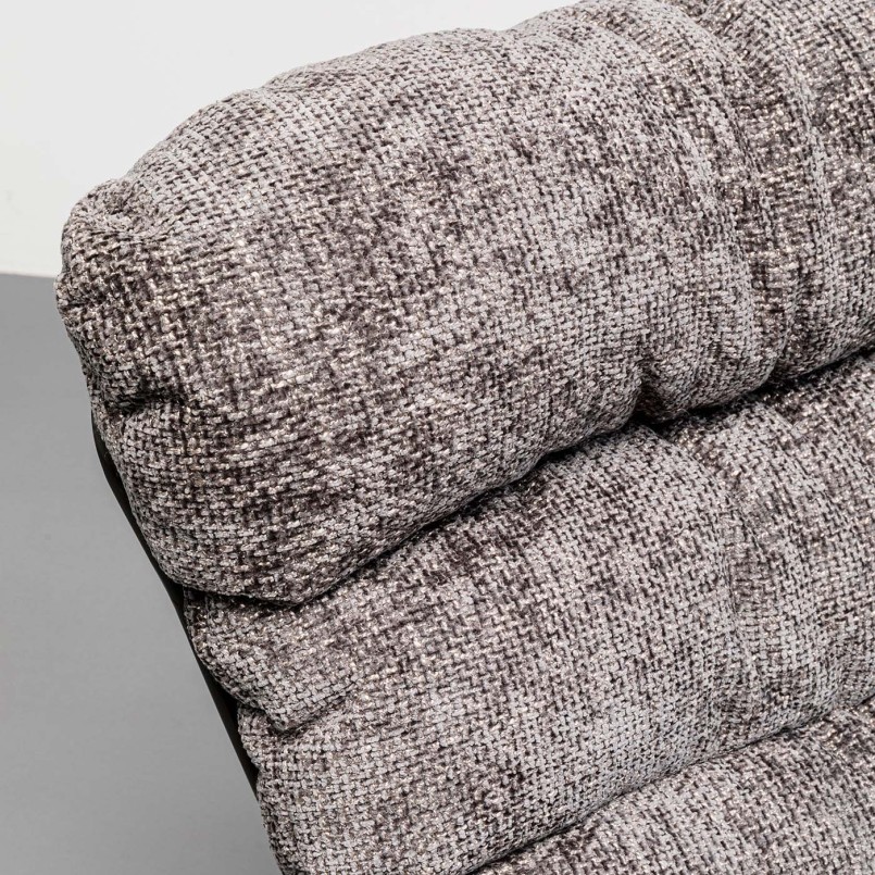 Fauteuil et repose-pieds gris à balancement - Vienna - Kare Design