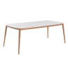 Teak and black Duranite garden table - Helsinki - Gescova