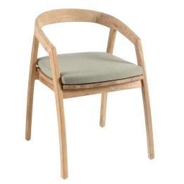 Teak chair with green cushion - Jakarta - Gescova