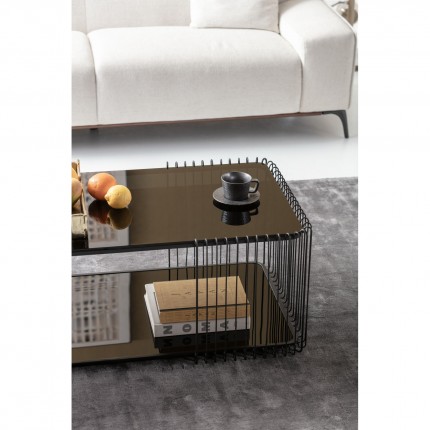 Table basse Wire Double 120x60cm noire Kare Design