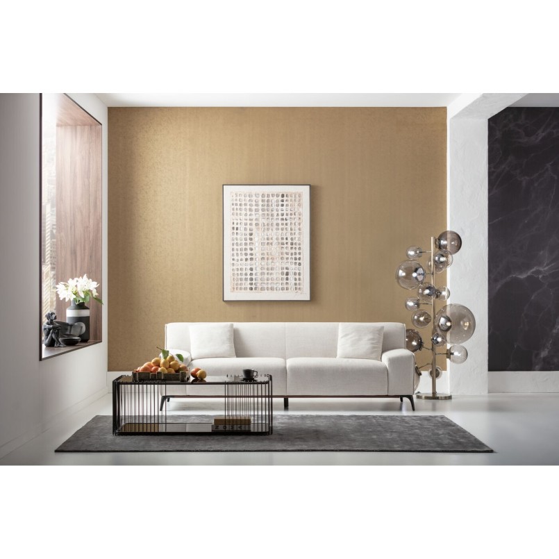 Table basse en acier et verre noirs - Wire Double - Kare Design
