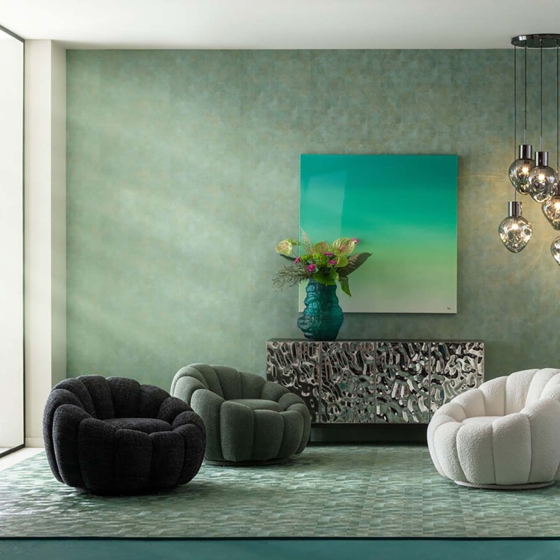 Vase en verre turquoise - Enrique - Kare Design