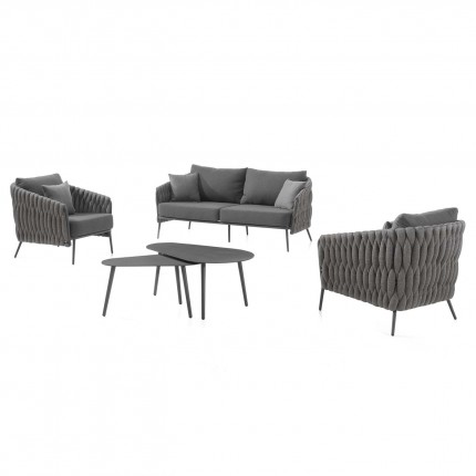 Outdoor armchair Vigo charcoal grey Gescova