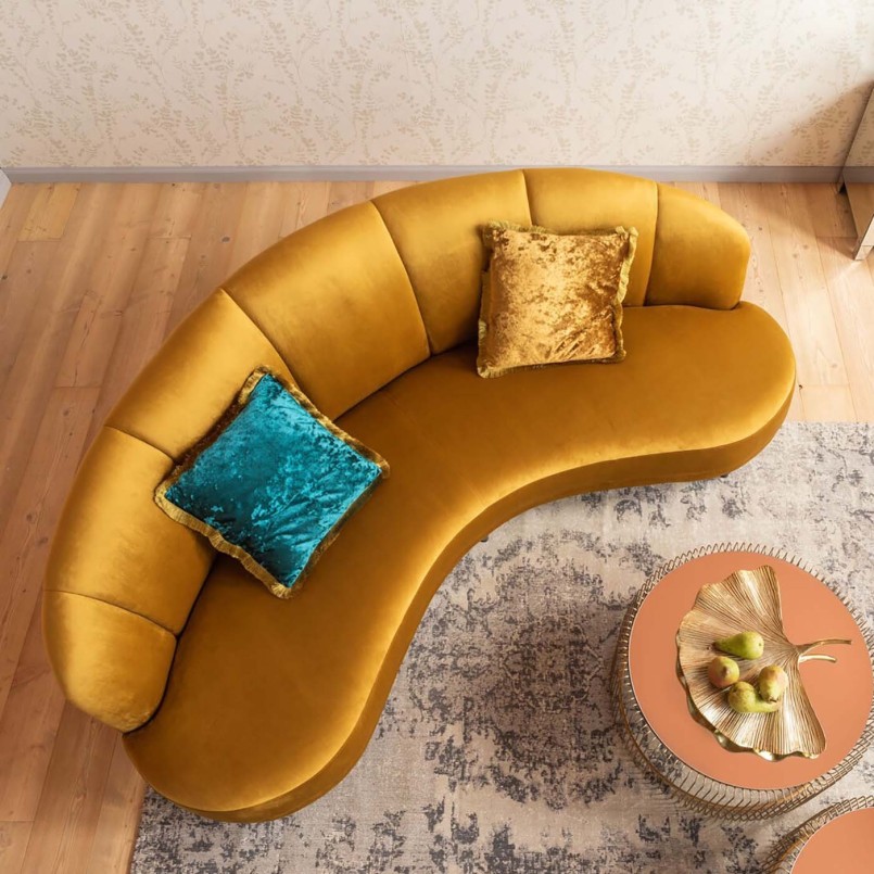 Yellow Retro Cushion - Cannes - Kare Design
