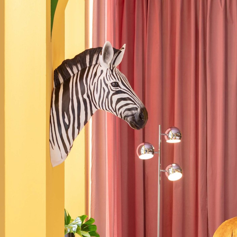Déco murale tête de zèbre noire et blanche - Kare Design