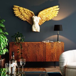 Wall decor woman bust with golden wings - Kare Design