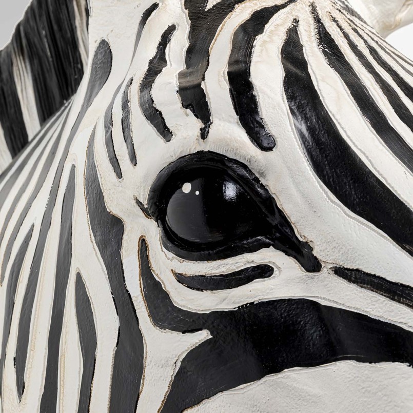 Déco murale tête de zèbre noire et blanche - Kare Design