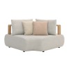 Assise d'angle crème en teck - Mila - Gescova