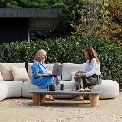Canapé de jardin Mila 2 places beige Gescova