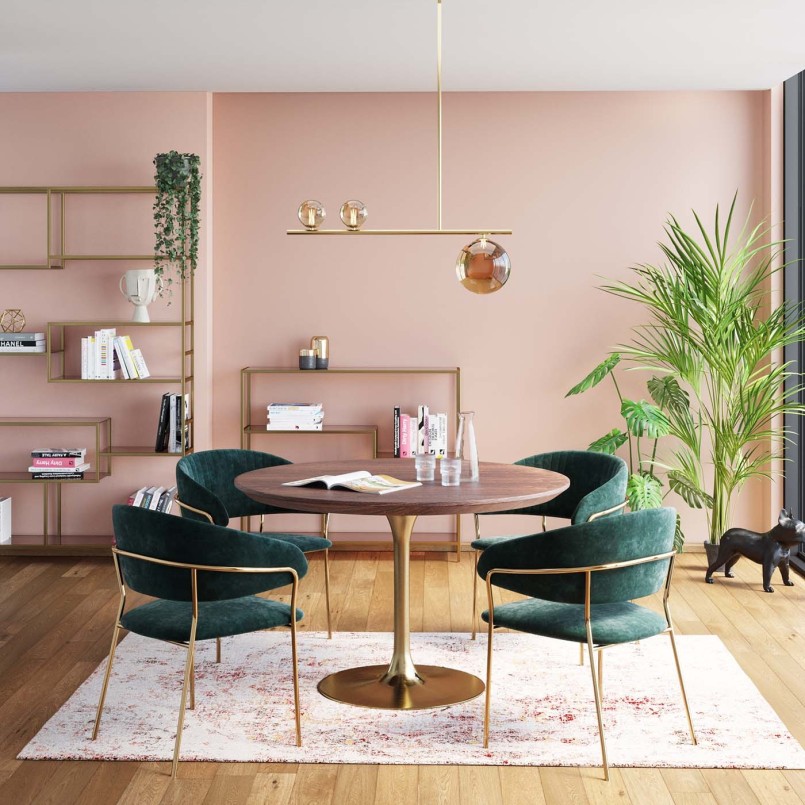 Plateau de table rond noyer - Invitation - Kare Design