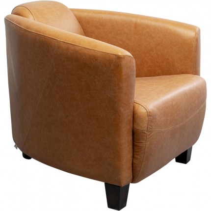 Fauteuil Cigar Lounge marron clair Kare Design