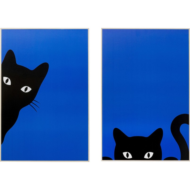 Tableau encadré Ciao Gatto (2/Set)