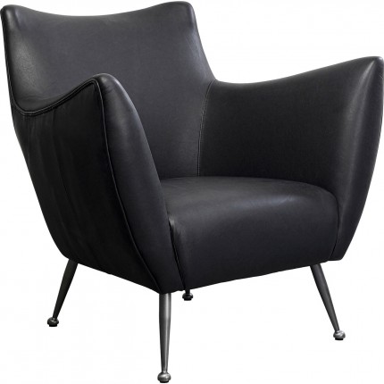 Armchair Goldfinger black Kare Design