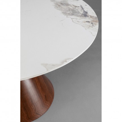 Table Cono Ø120cm ceramic walnut Kare Design