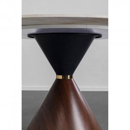 Table Cono 120cm céramique noyer Kare Design
