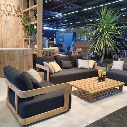 Outdoor armchair Rafa dark grey Gescova