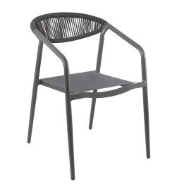 Garden chair with anthracite grey armrests - Geneva - Kare Design