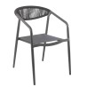 Chaise de jardin avec accoudoirs gris anthracite - Genève - Kare Design
