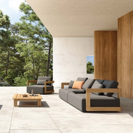 Outdoor armchair Rafa dark grey Gescova